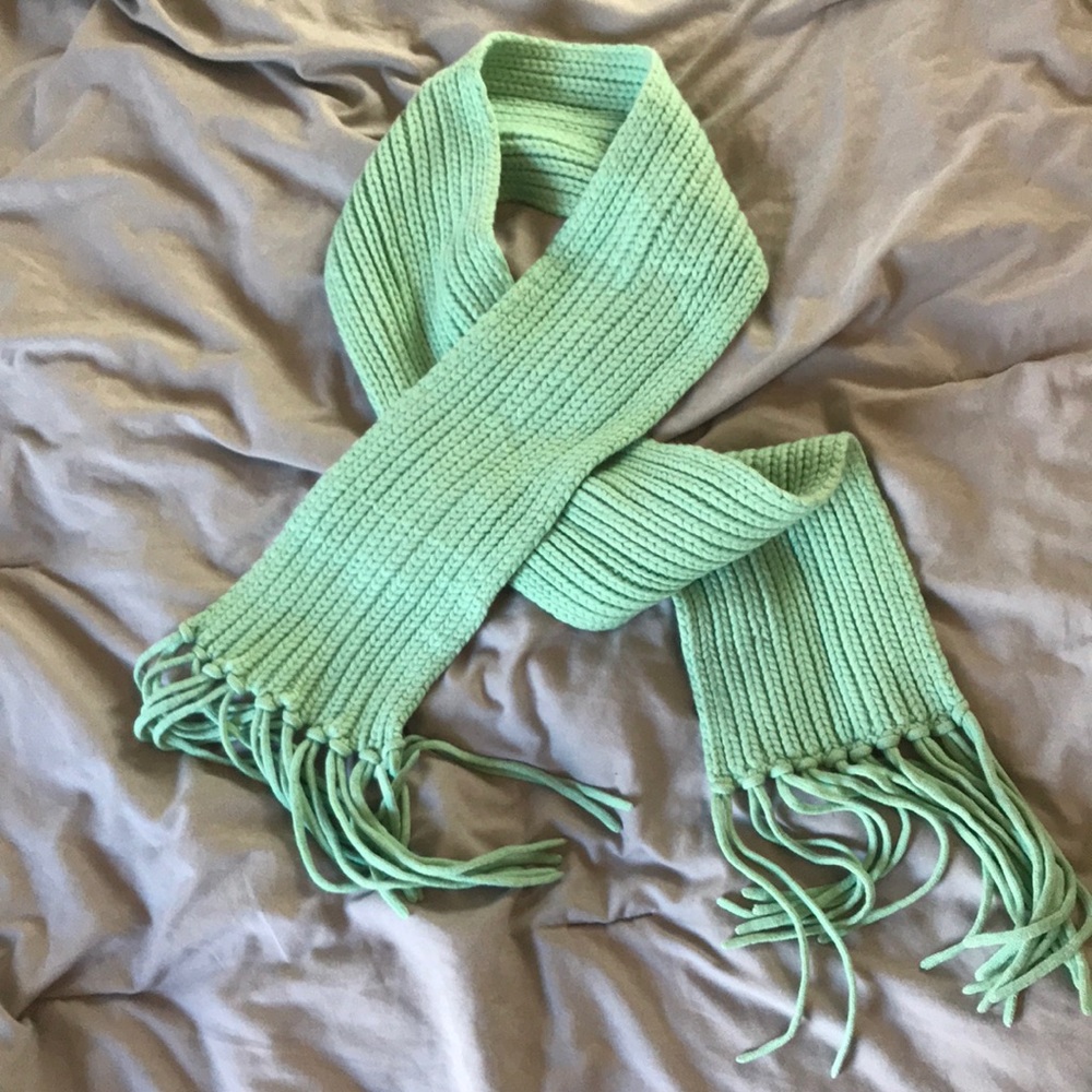 Mint green wool scarf